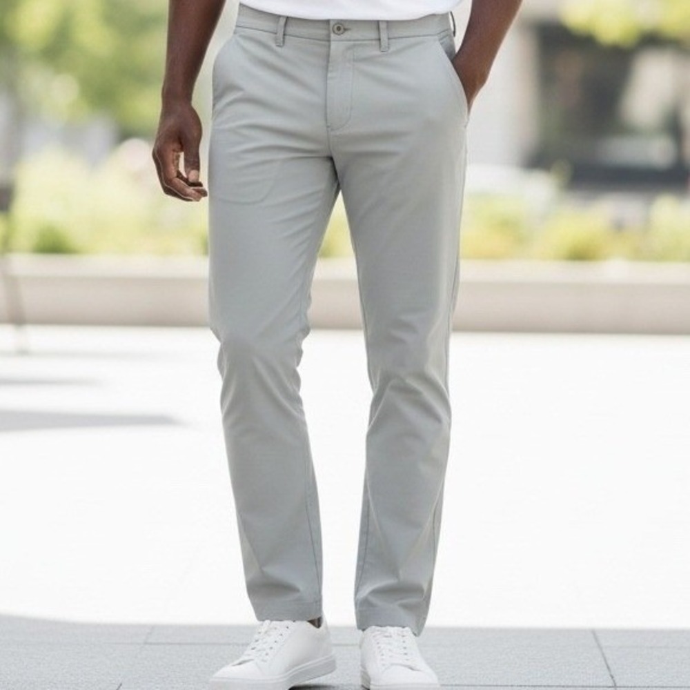 Lululemon Pants Mens 34 Grey Commission Slim Fit Golf Chino Technical Trousers